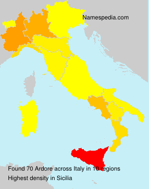 Surname Ardore in Italy