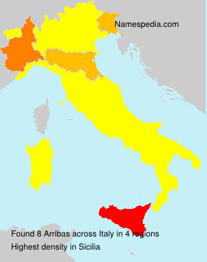 Surname Arribas in Italy