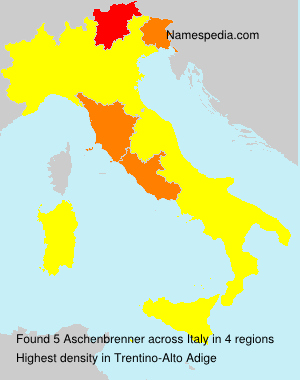 Surname Aschenbrenner in Italy