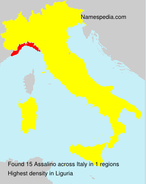 Surname Assalino in Italy