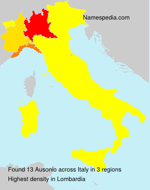 Surname Ausonio in Italy