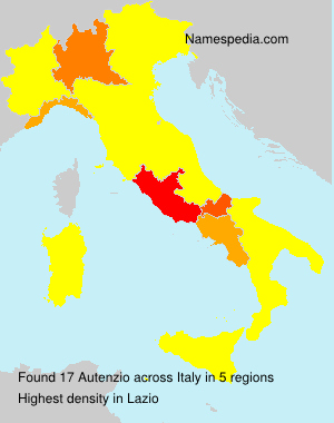 Surname Autenzio in Italy