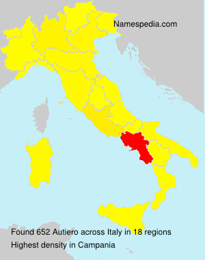 Surname Autiero in Italy