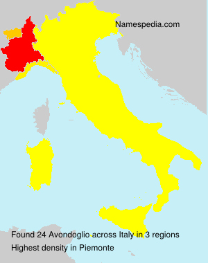 Surname Avondoglio in Italy