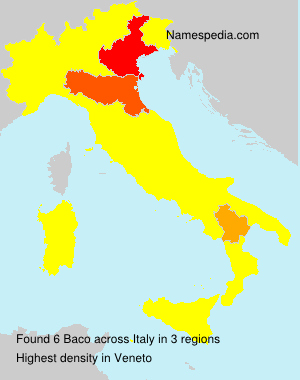 Surname Baco in Italy