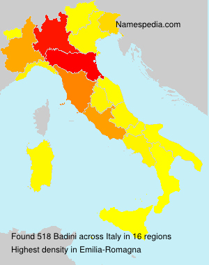 Surname Badini in Italy