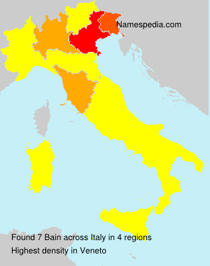 Surname Bain in Italy