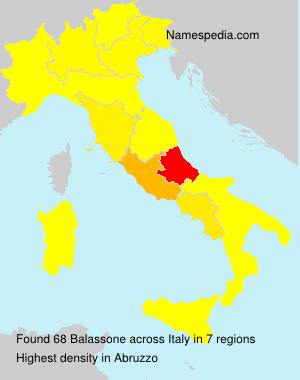 Surname Balassone in Italy