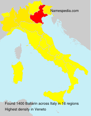 Surname Ballarin in Italy