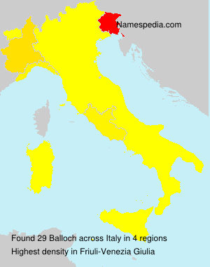 Surname Balloch in Italy