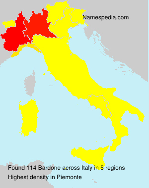 Surname Bardone in Italy