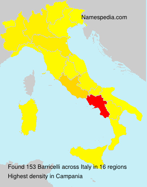 Surname Barricelli in Italy