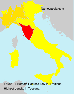 Surname Barsotelli in Italy
