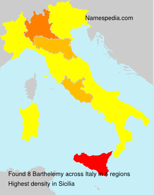 Surname Barthelemy in Italy