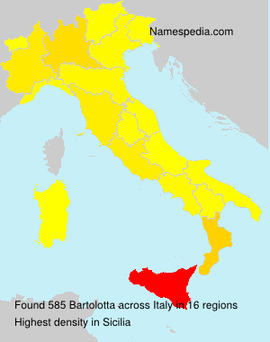 Surname Bartolotta in Italy
