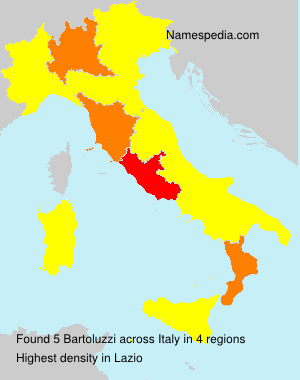 Surname Bartoluzzi in Italy