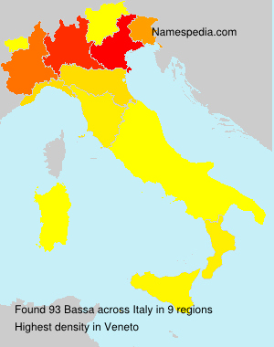 Surname Bassa in Italy