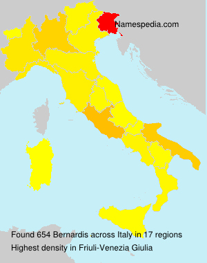 Surname Bernardis in Italy