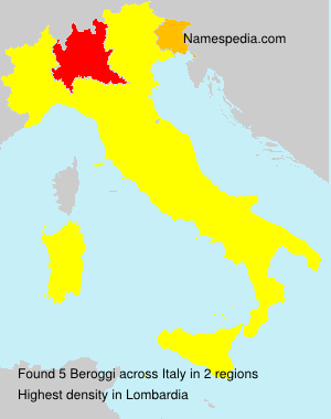 Surname Beroggi in Italy