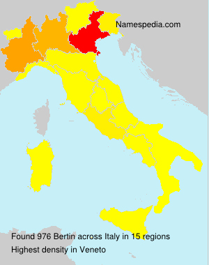 Surname Bertin in Italy