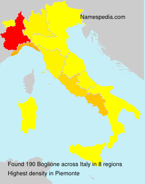 Surname Boglione in Italy