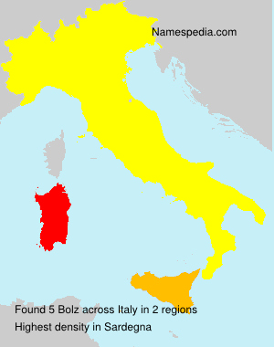 Surname Bolz in Italy