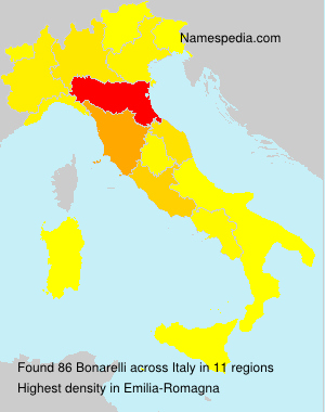 Surname Bonarelli in Italy