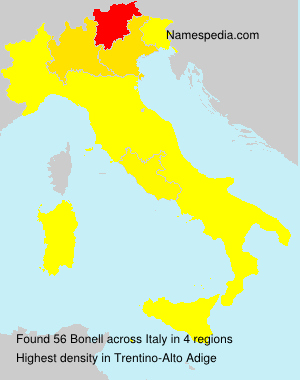 Surname Bonell in Italy