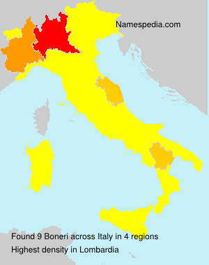 Surname Boneri in Italy