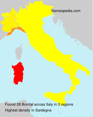 Surname Bonifai in Italy