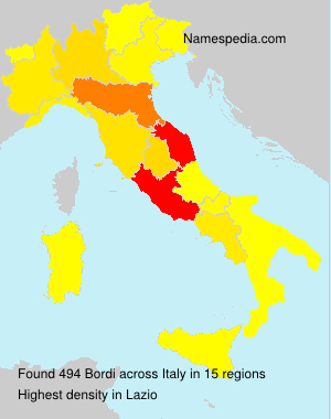 Surname Bordi in Italy