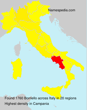 Surname Borriello in Italy