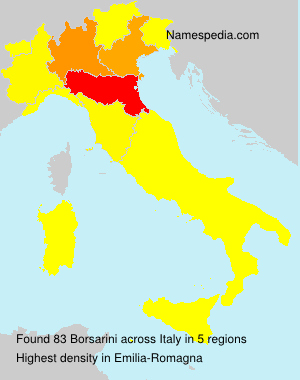 Surname Borsarini in Italy