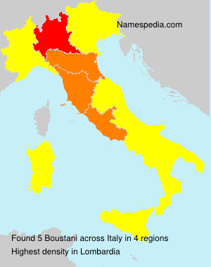 Surname Boustani in Italy