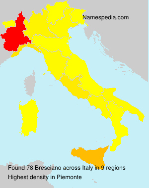 Surname Bresciano in Italy