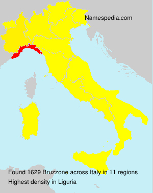 Surname Bruzzone in Italy