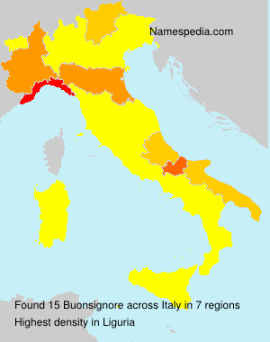 Surname Buonsignore in Italy