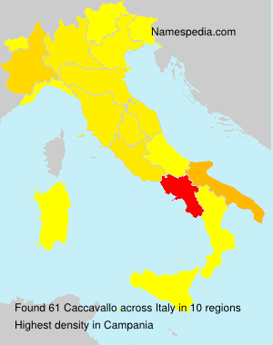 Surname Caccavallo in Italy