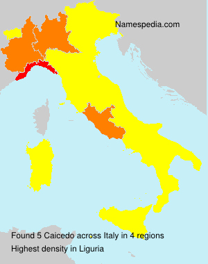 Surname Caicedo in Italy