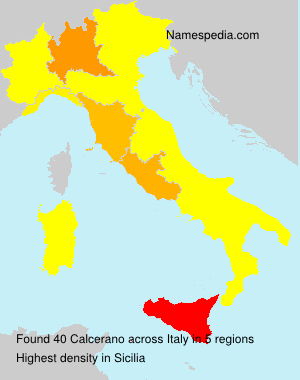 Surname Calcerano in Italy