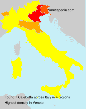 Surname Calebotta in Italy