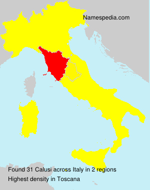 Surname Calusi in Italy