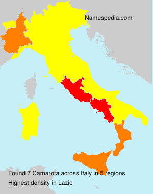 Surname Camarota in Italy