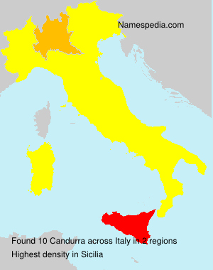 Surname Candurra in Italy