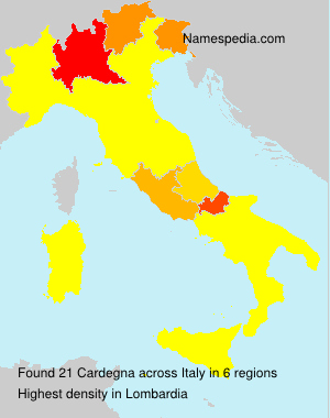 Surname Cardegna in Italy