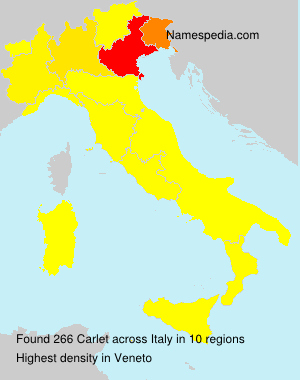 Surname Carlet in Italy