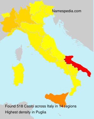 Surname Casto in Italy