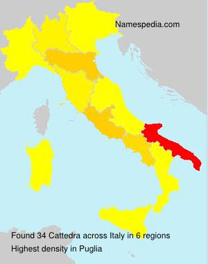 Surname Cattedra in Italy