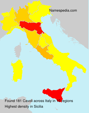Surname Cavoli in Italy