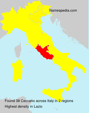 Surname Ceccano in Italy